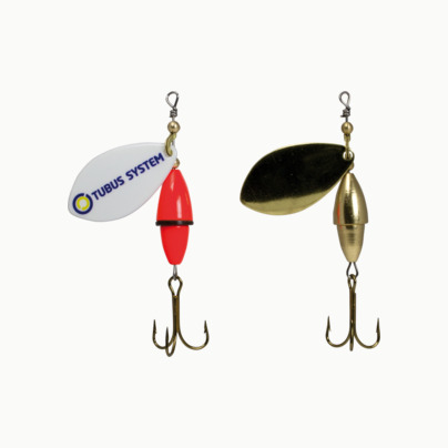 Fiskedrag med reklamtryck