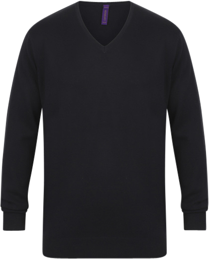Henbury Finstickad V-neck Bild 1