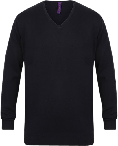 Henbury Finstickad V-neck Bild 3